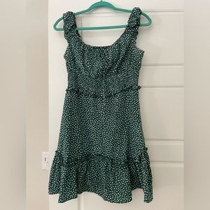 Green and White Mini Sundress